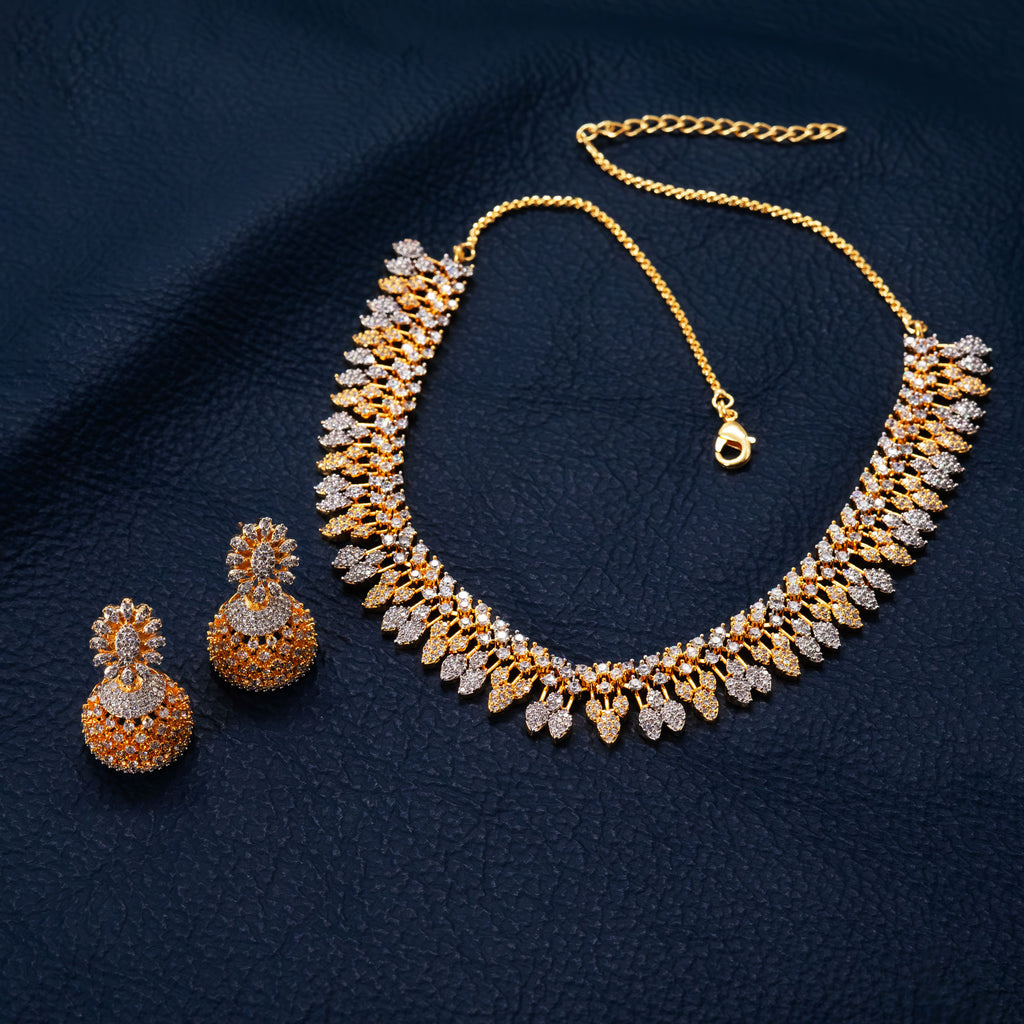 Trendy Floral Necklace Set