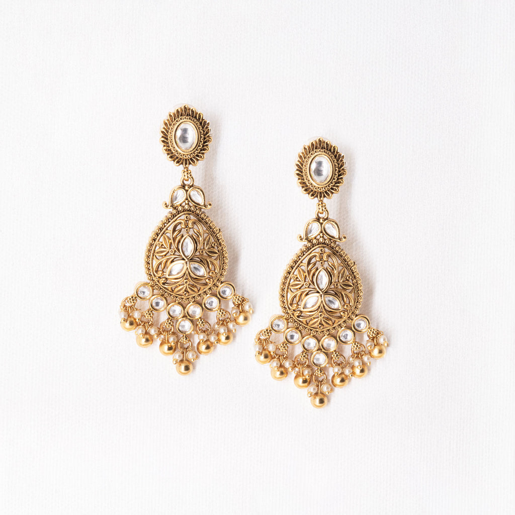 Traditional Round Top Spear Earring Set
