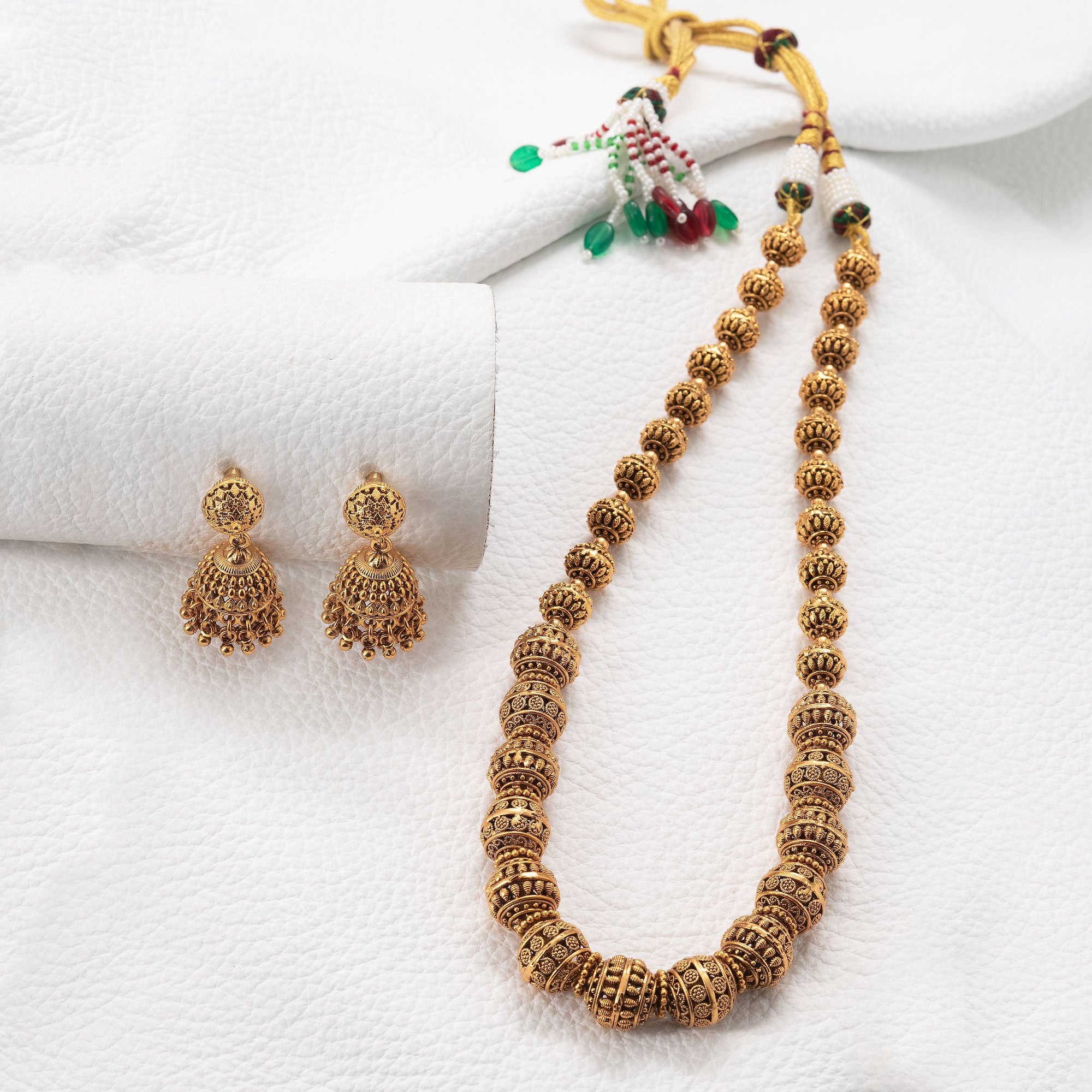 Trendy Big Rudraksha Necklace Set