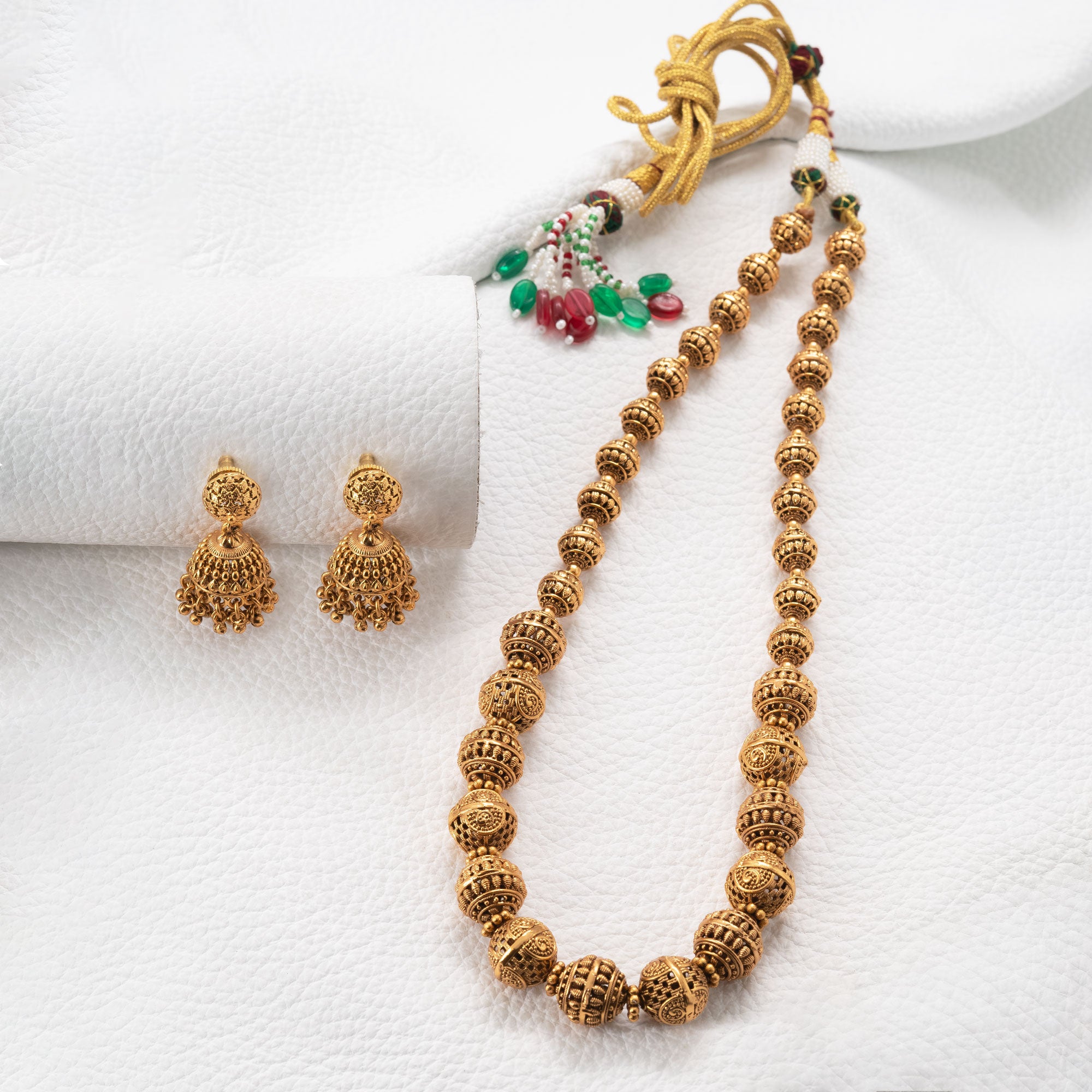 Trendy Small Rudraksha Necklace Set