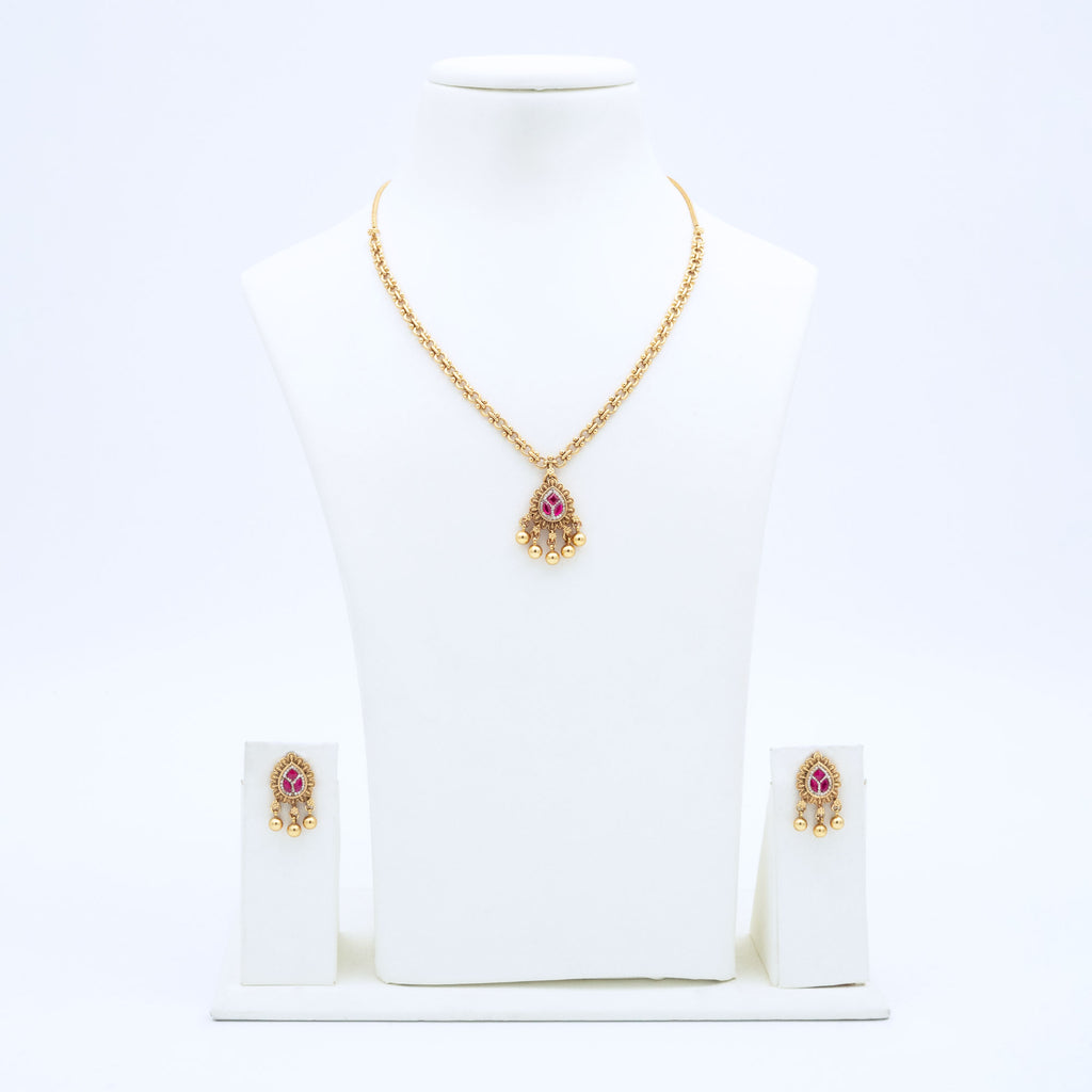 Trendy Spear Pendant Necklace Set