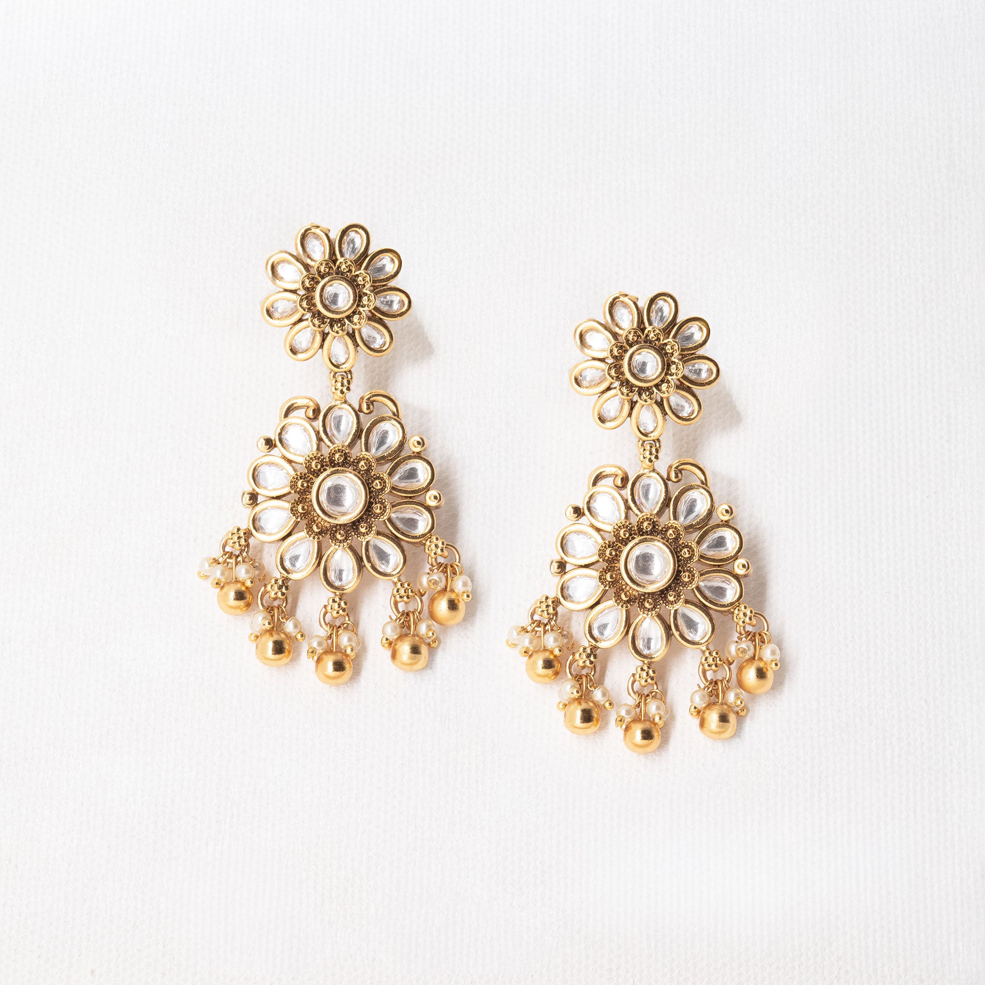 Traditional Floral Earring Set