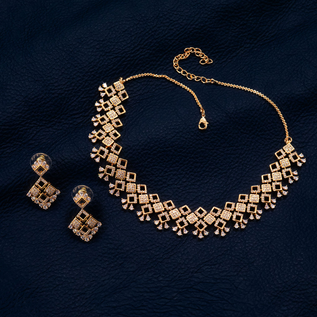 Modern Honeycomb Necklace Set