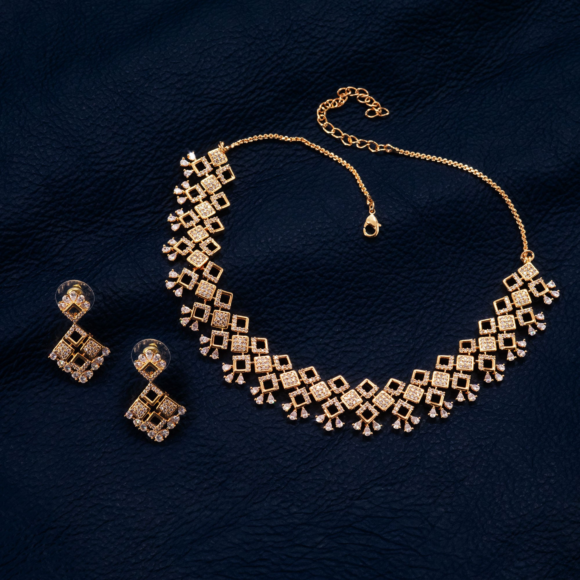 Modern Honeycomb Necklace Set