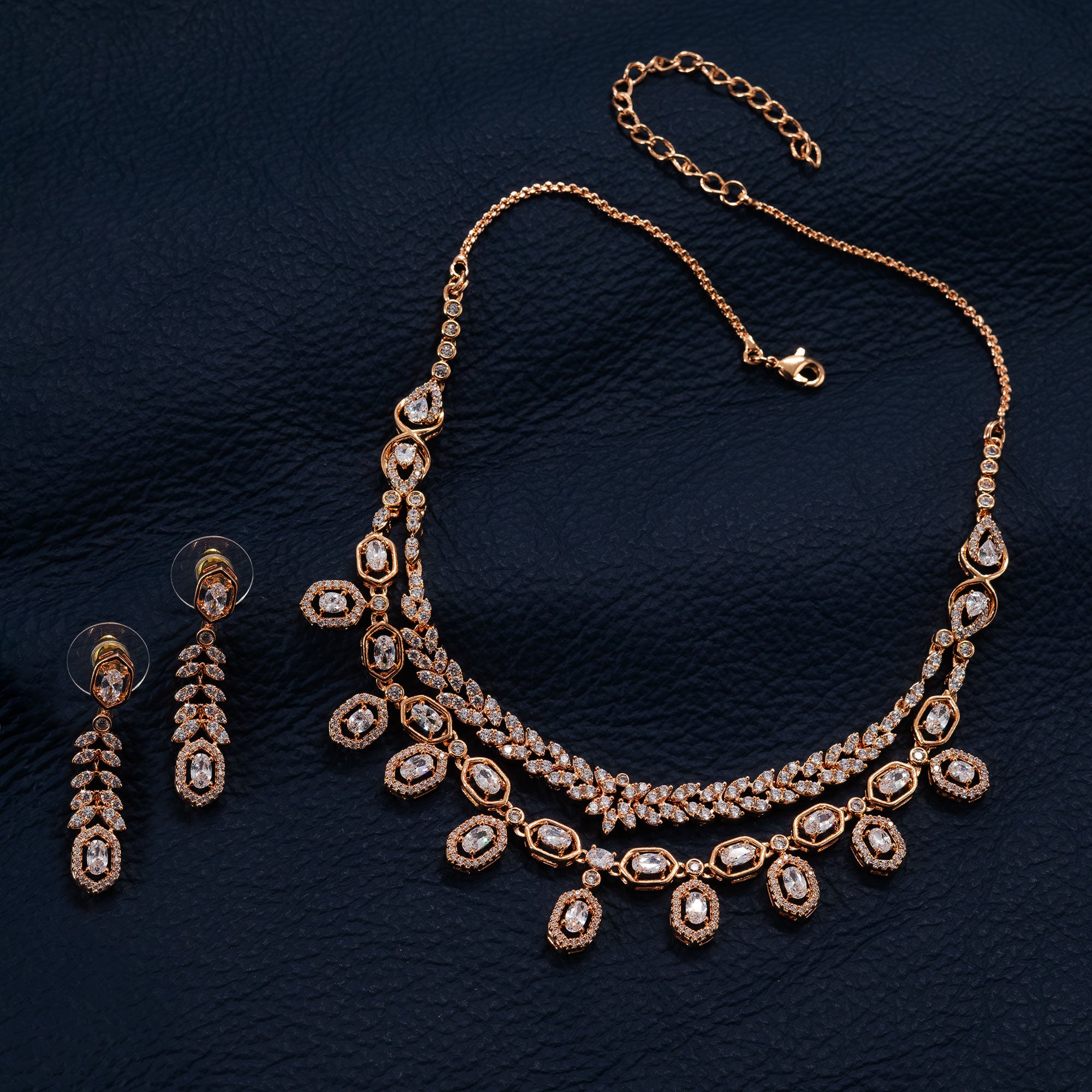 Modern Layered Drop Necklace Set