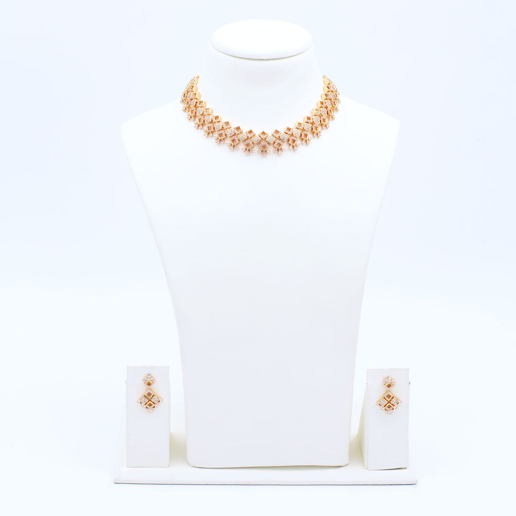Modern Honeycomb Necklace Set