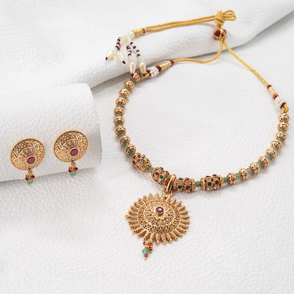 Traditional Sun Necklace Set