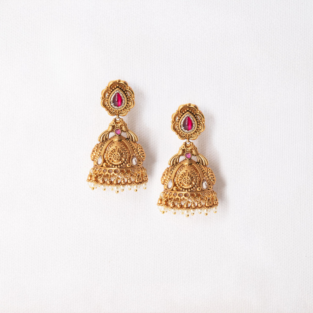 Traditional Floral Spear Earring Set