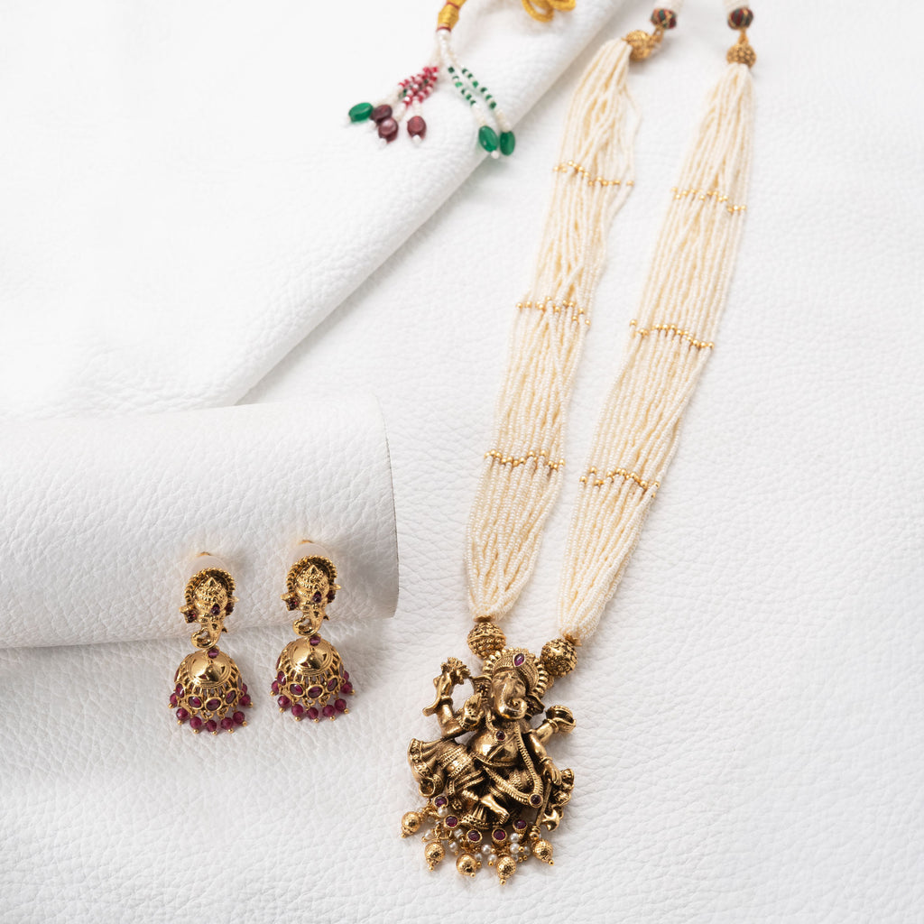 Trendy Ganesha Pendant Necklace Set