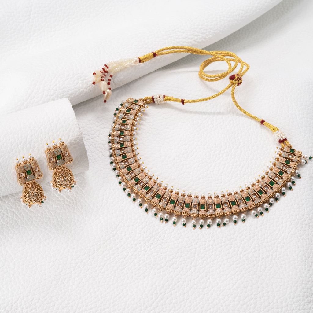 Traditional Meenakari Necklace Set