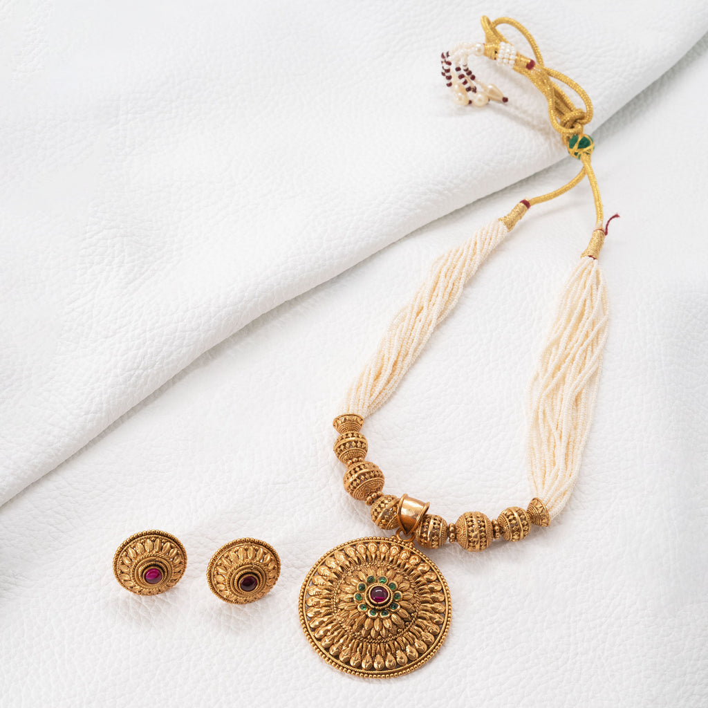 Traditional Temple Necklace Set
