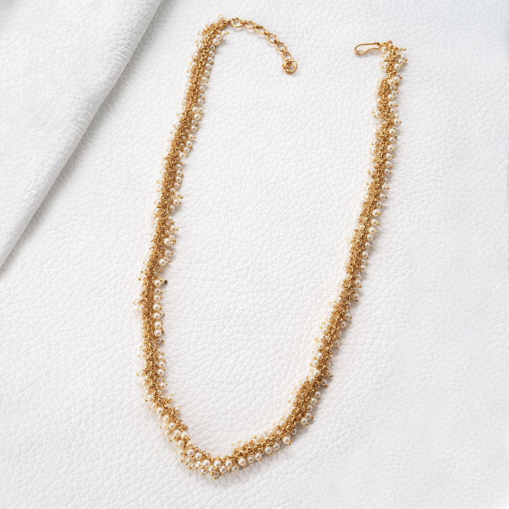 Trendy Bunchy Pearl Necklace