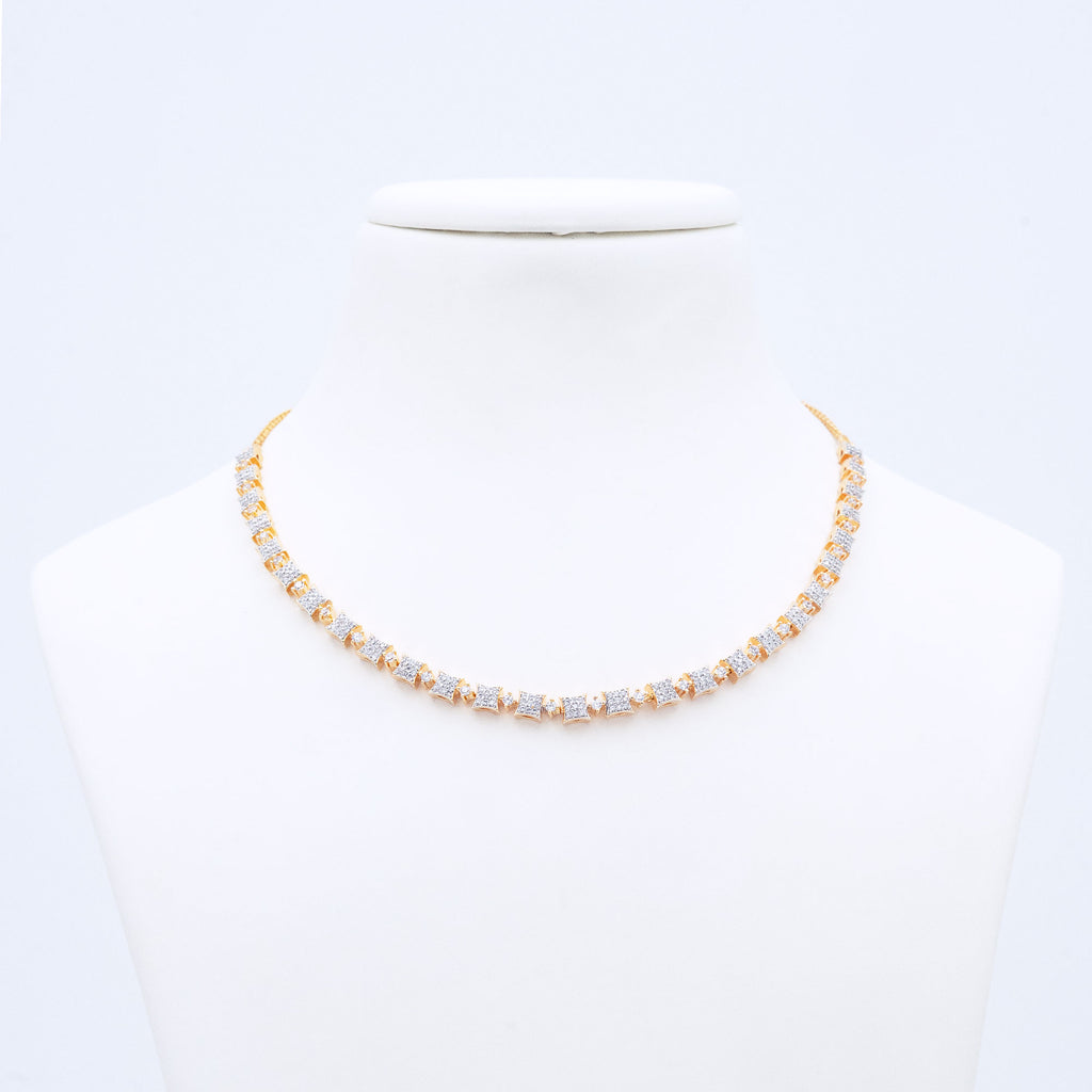 Modern Cube Shaped Necklace Set