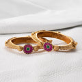 Trendy Sunflower Oval Shaped Bangles (Set of 2)
