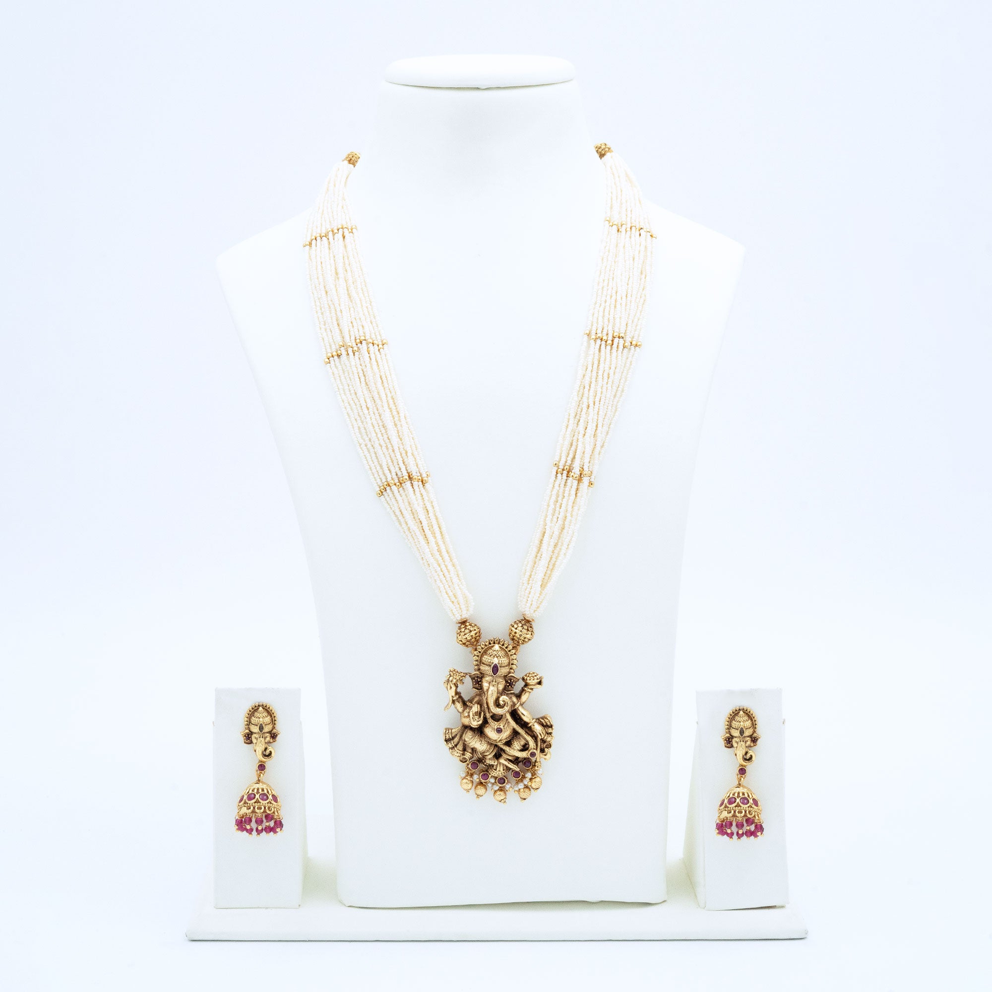 Trendy Ganesha Pendant Necklace Set