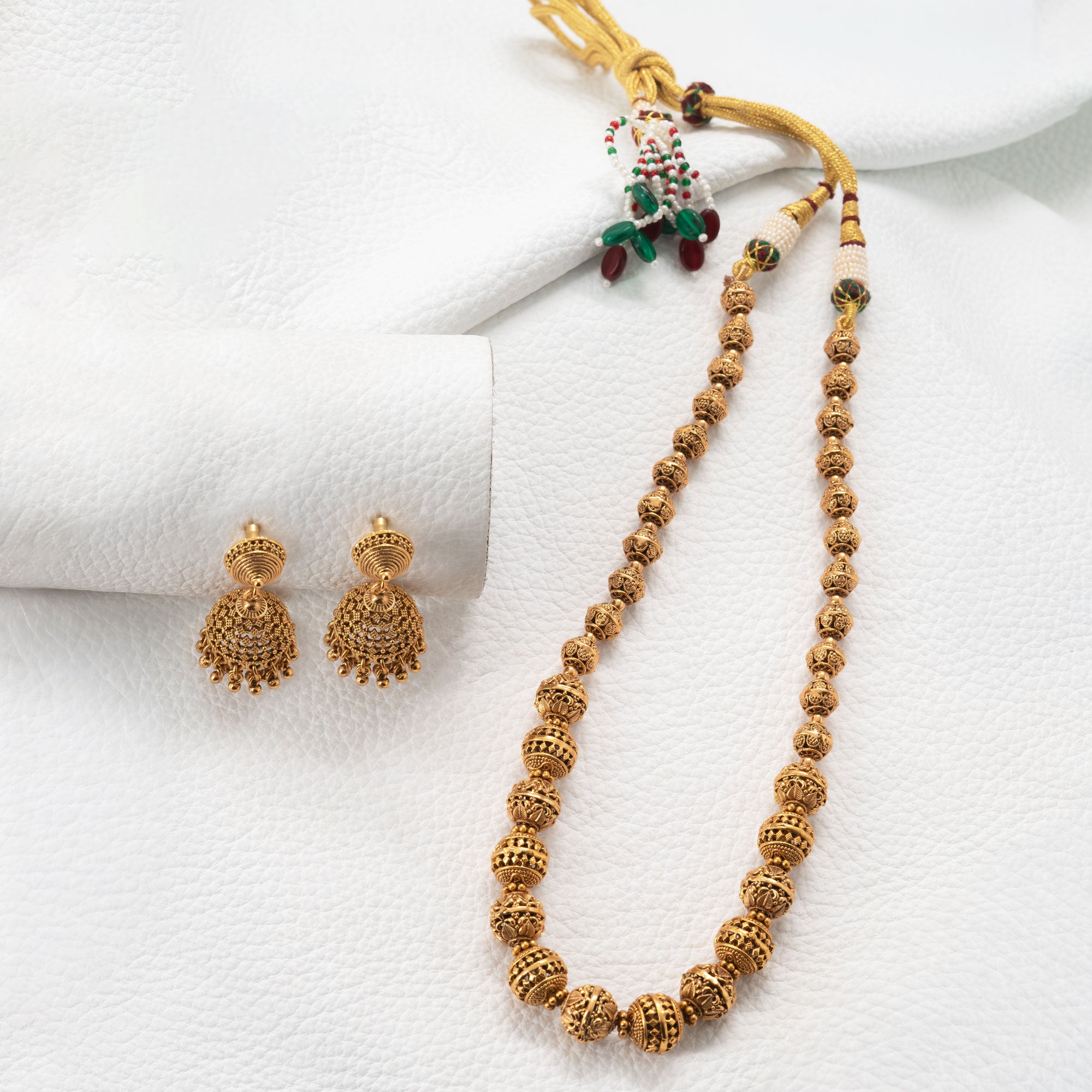 Trendy Small Rudraksha Necklace Set