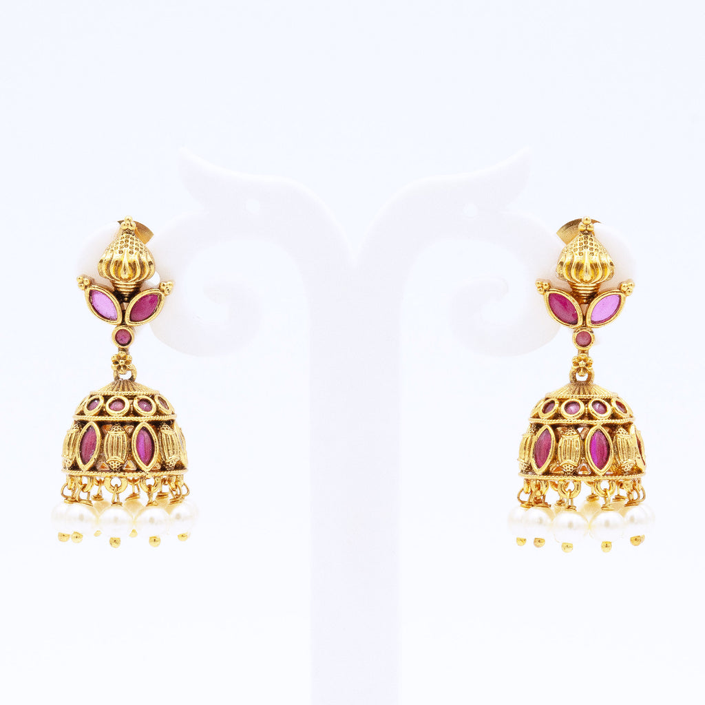 Traditional Two Petal Embryo Earring Set