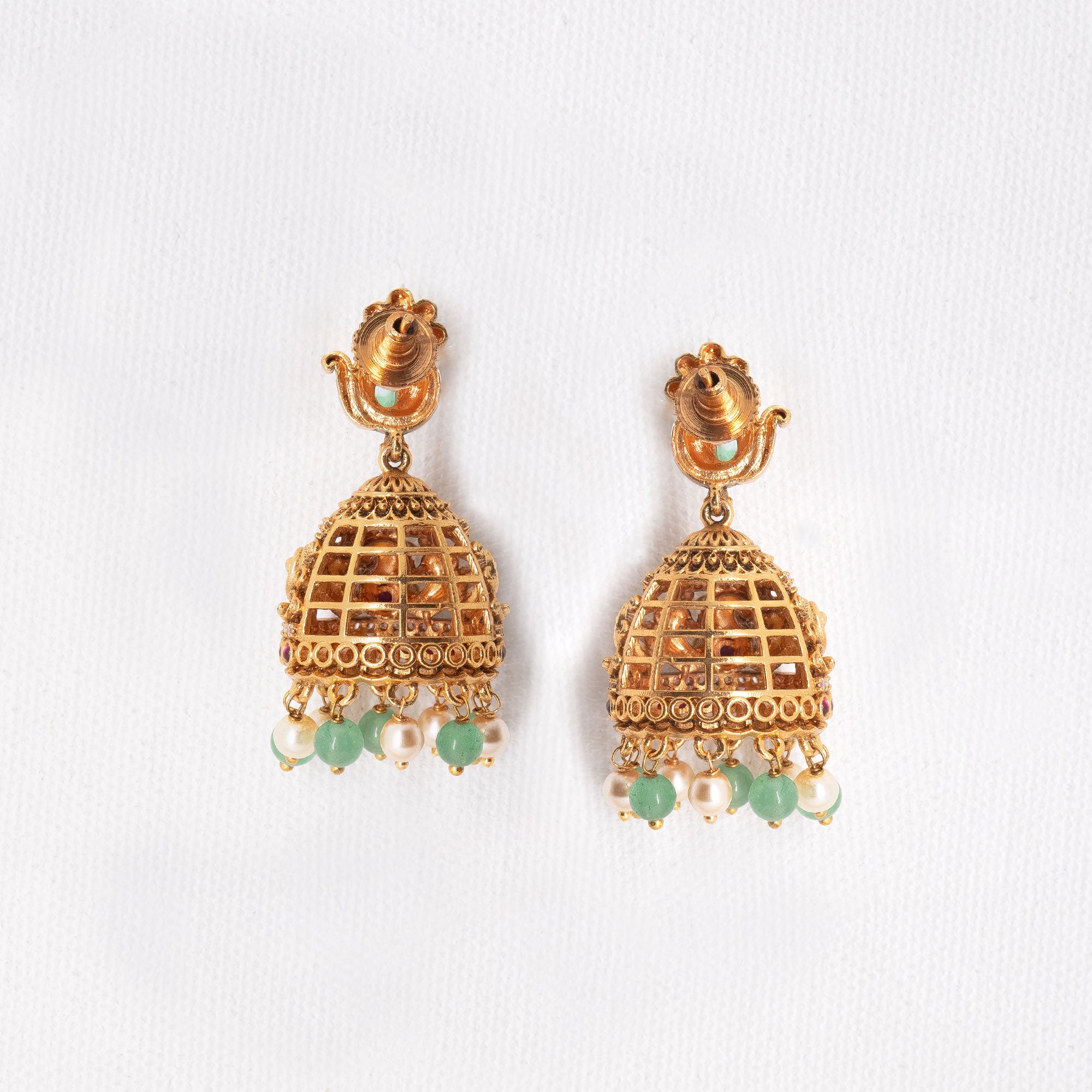 Traditional Peacock Top Earring Set
