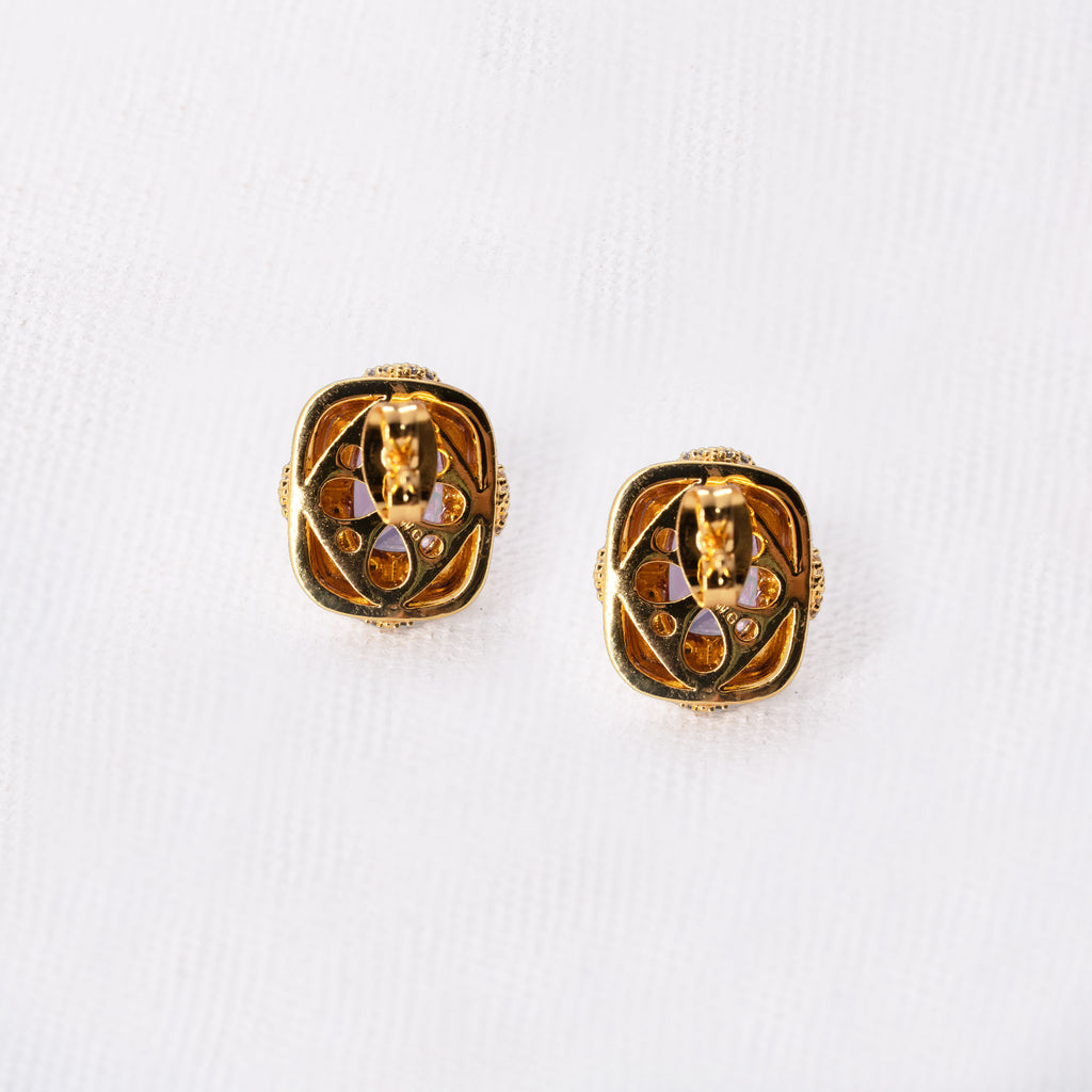 Modern Cushion Cut Earrings