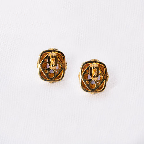 Modern Cushion Cut Earrings