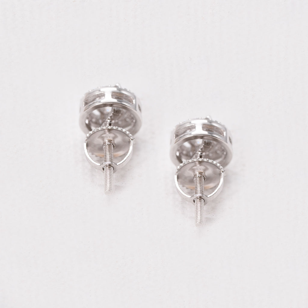 Modern Round Prong Screw Back Tops
