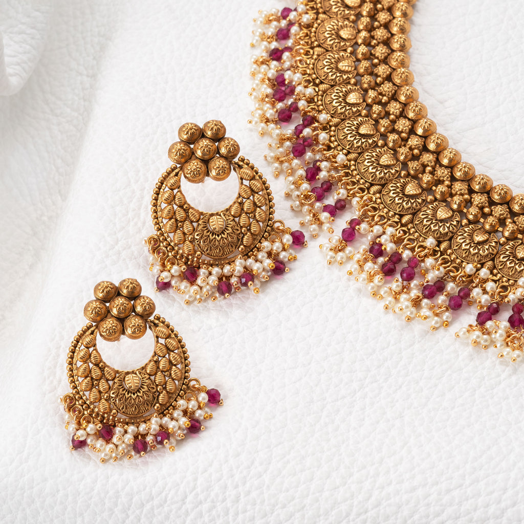 Trendy Crescent Coins Necklace Set