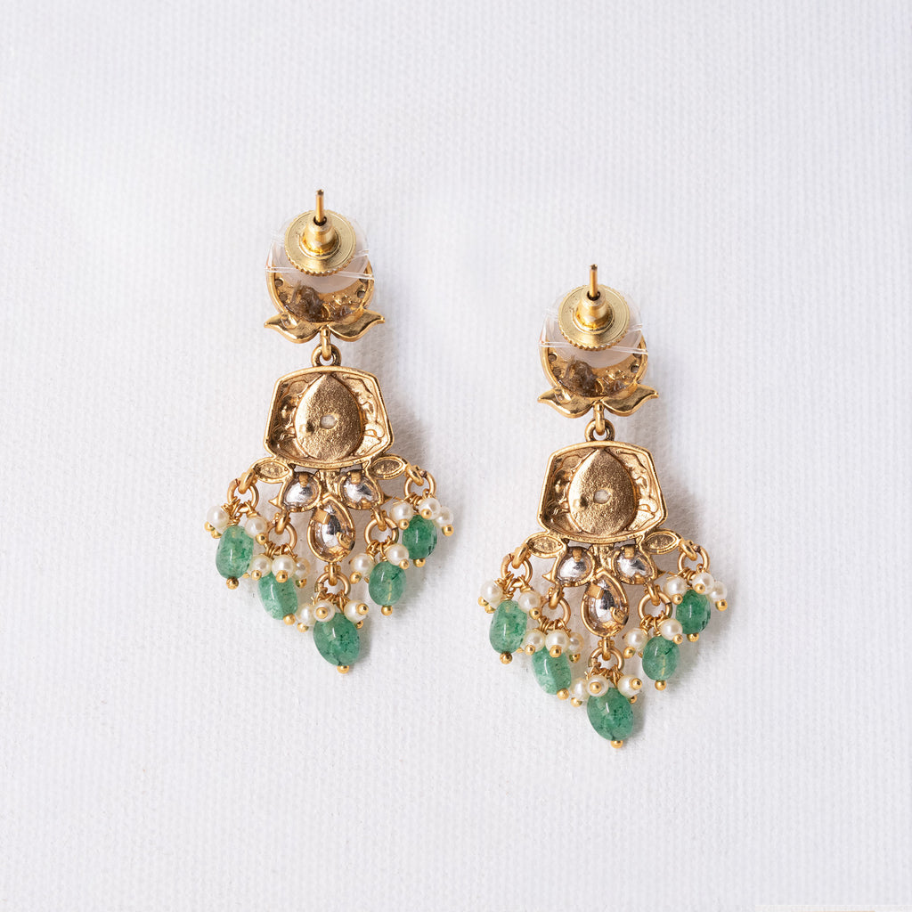 Traditional Floral Top Box Earring Set