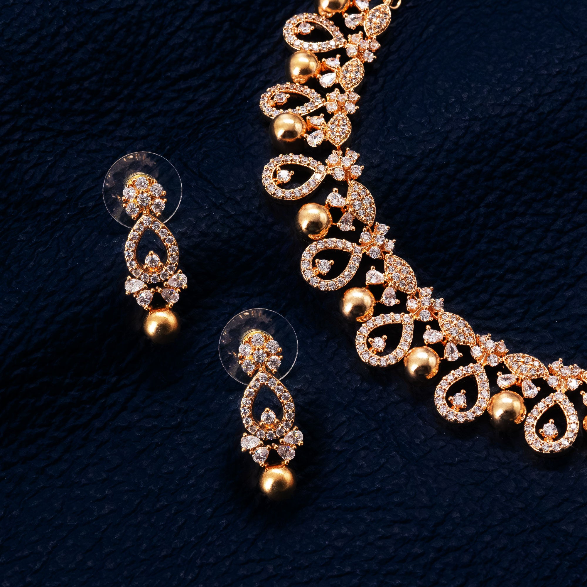 Modern Multi Drop Necklace Set