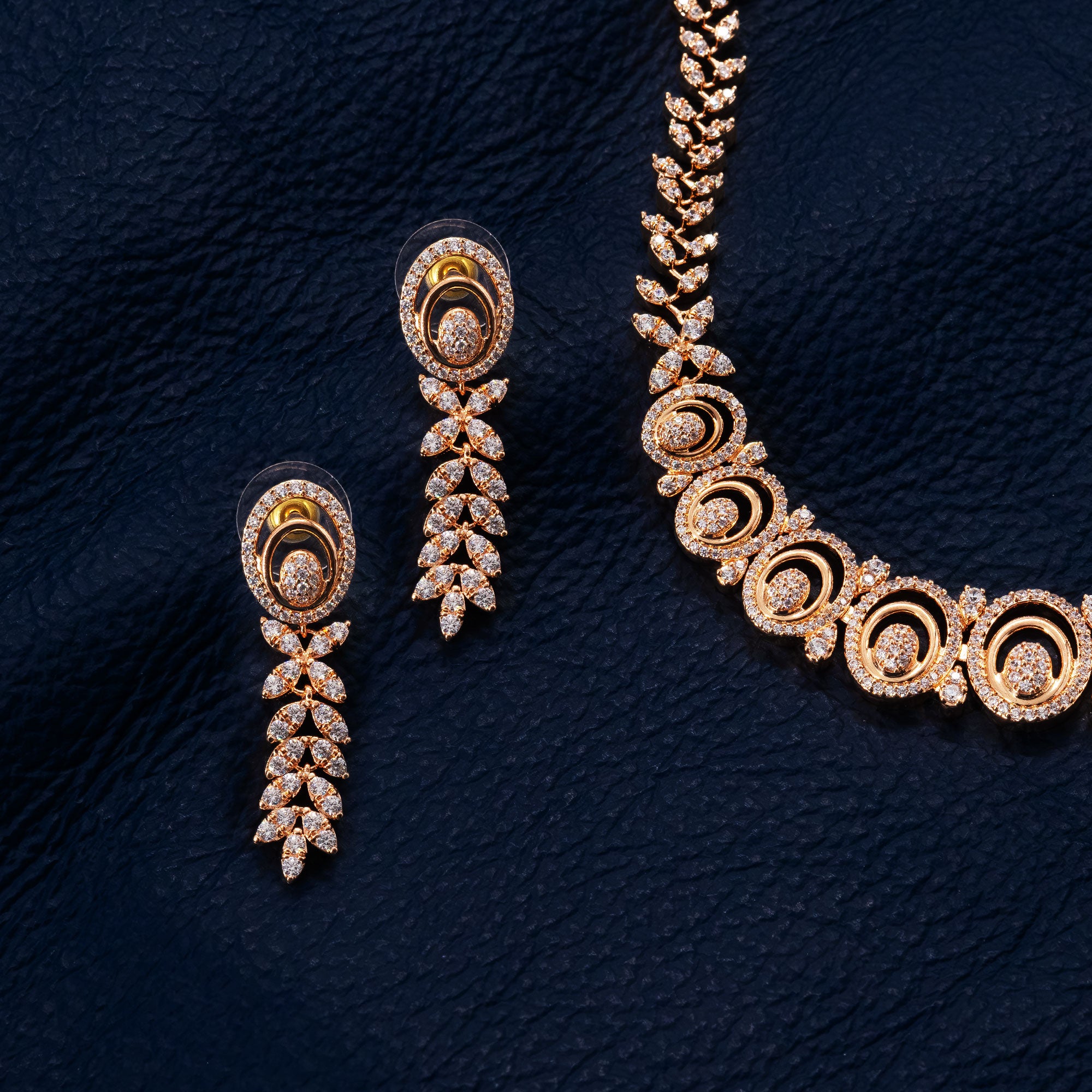 Modern Hollow Drop Necklace Set