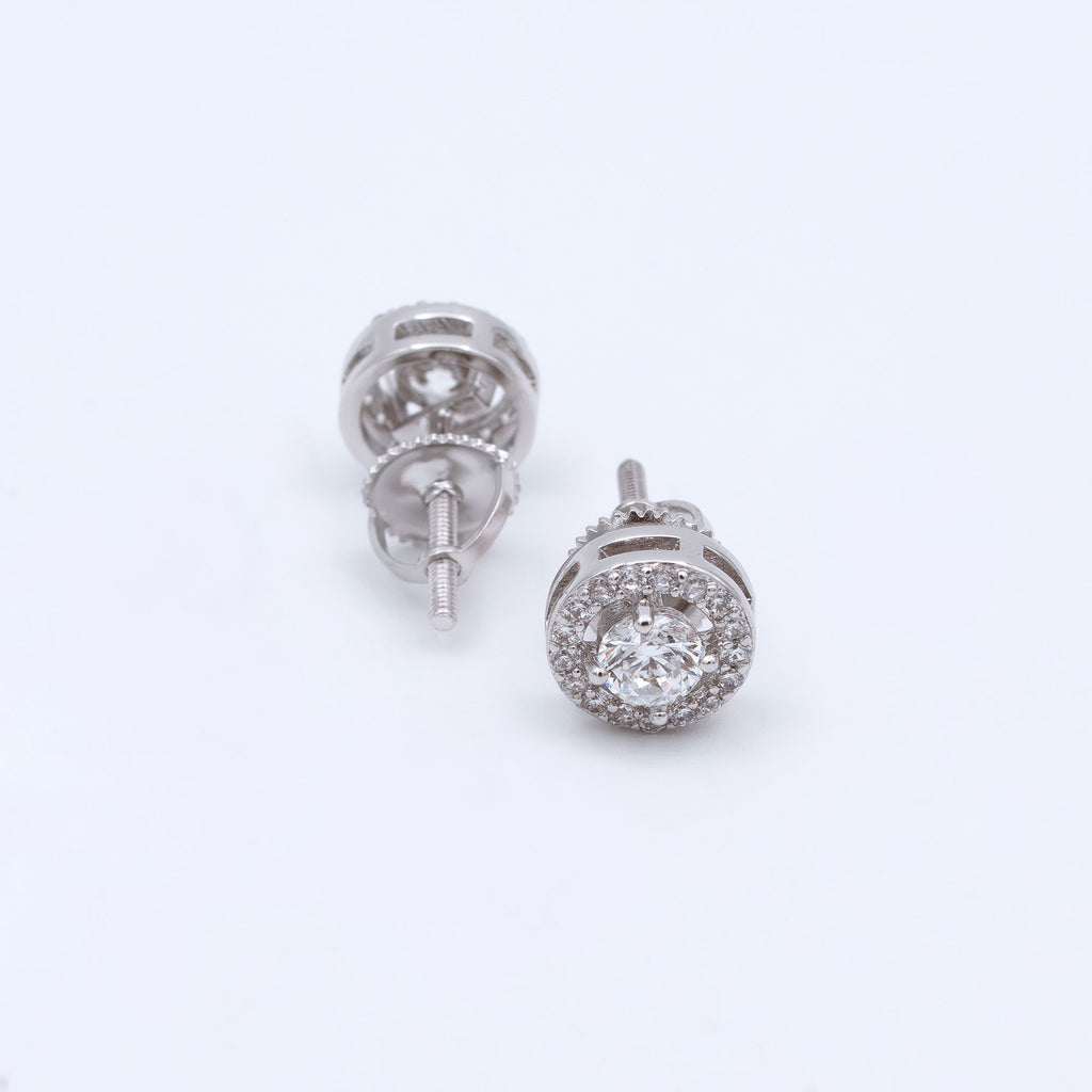 Modern Round Prong Screw Back Tops