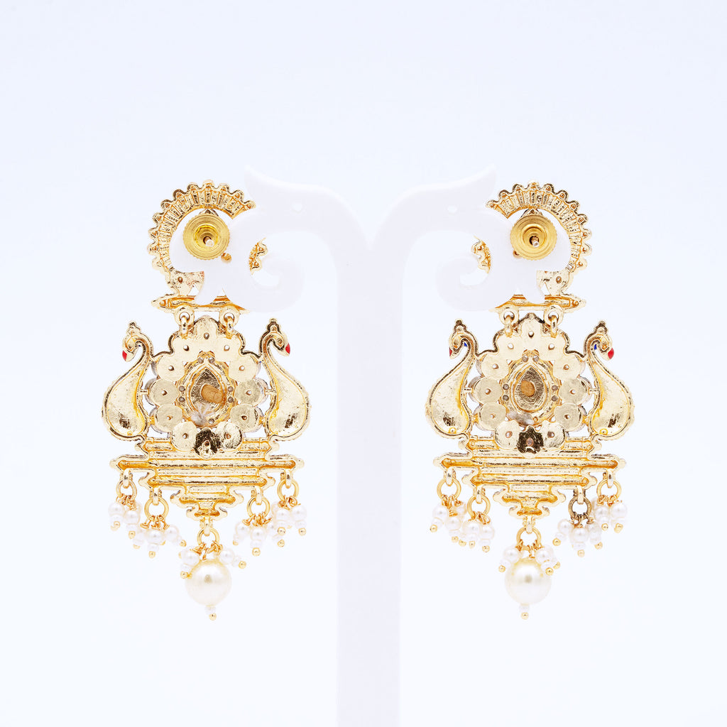 Traditional Dual Peacock Earring Set