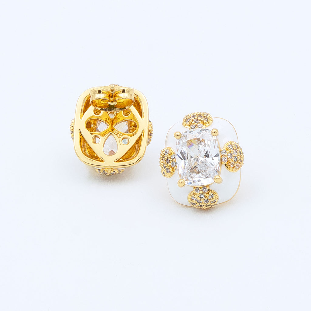 Modern Cushion Cut Earrings