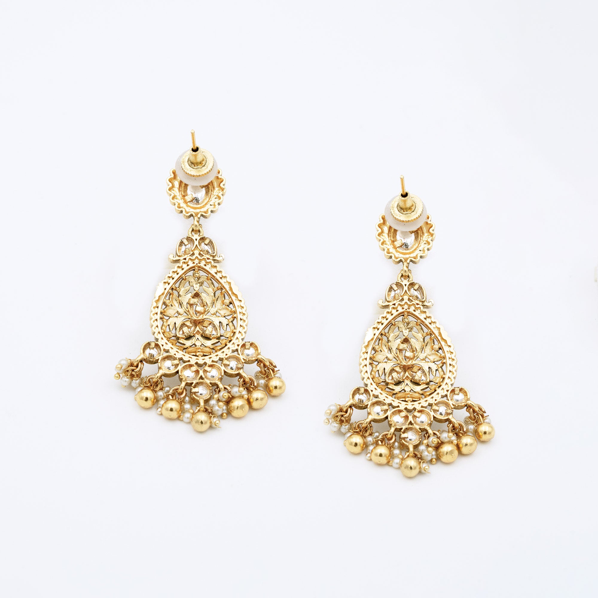 Traditional Round Top Spear Earring Set