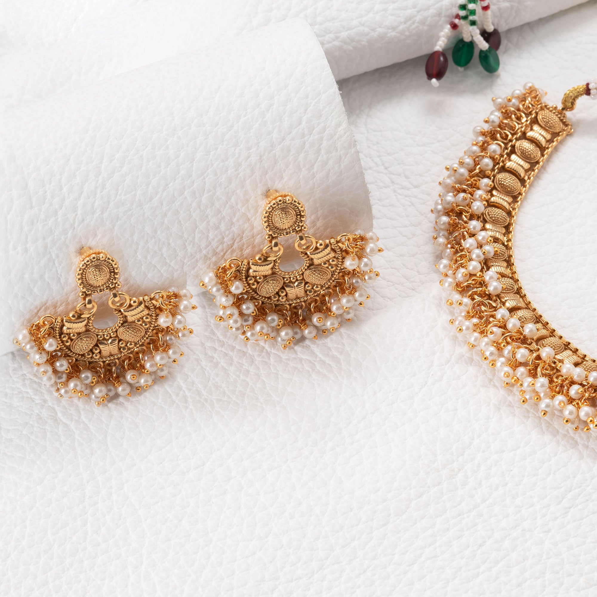 Traditional Butterfly Floral Necklace Set