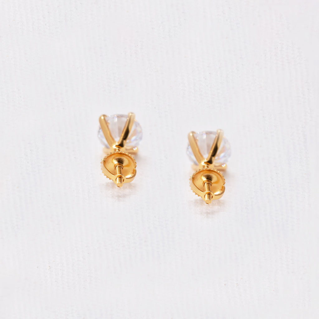 Modern Pyramid Prong Screw Back Tops ( Small )