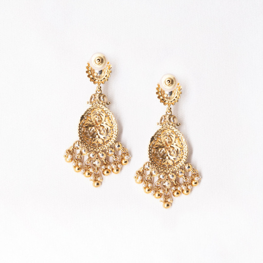 Traditional Round Top Spear Earring Set