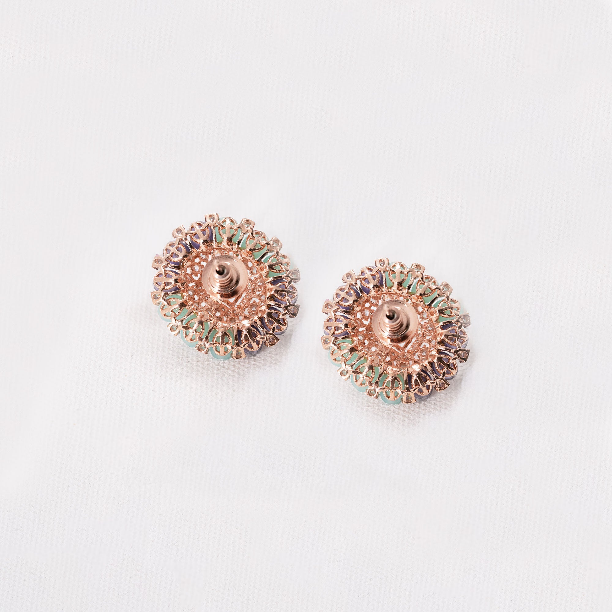 Modern Multicolored Floral Earrings