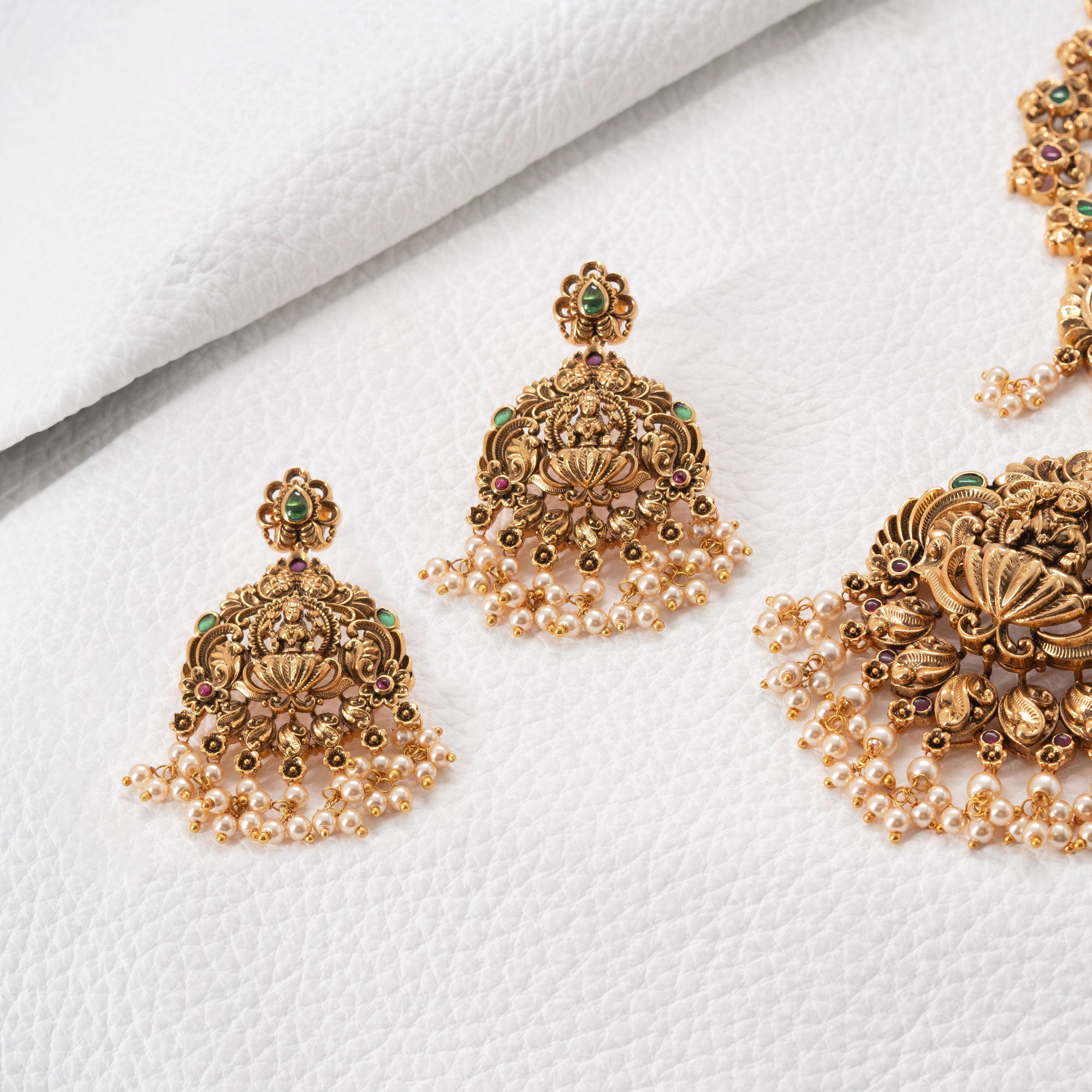 Traditional Lakshmi and Swan Necklace Set