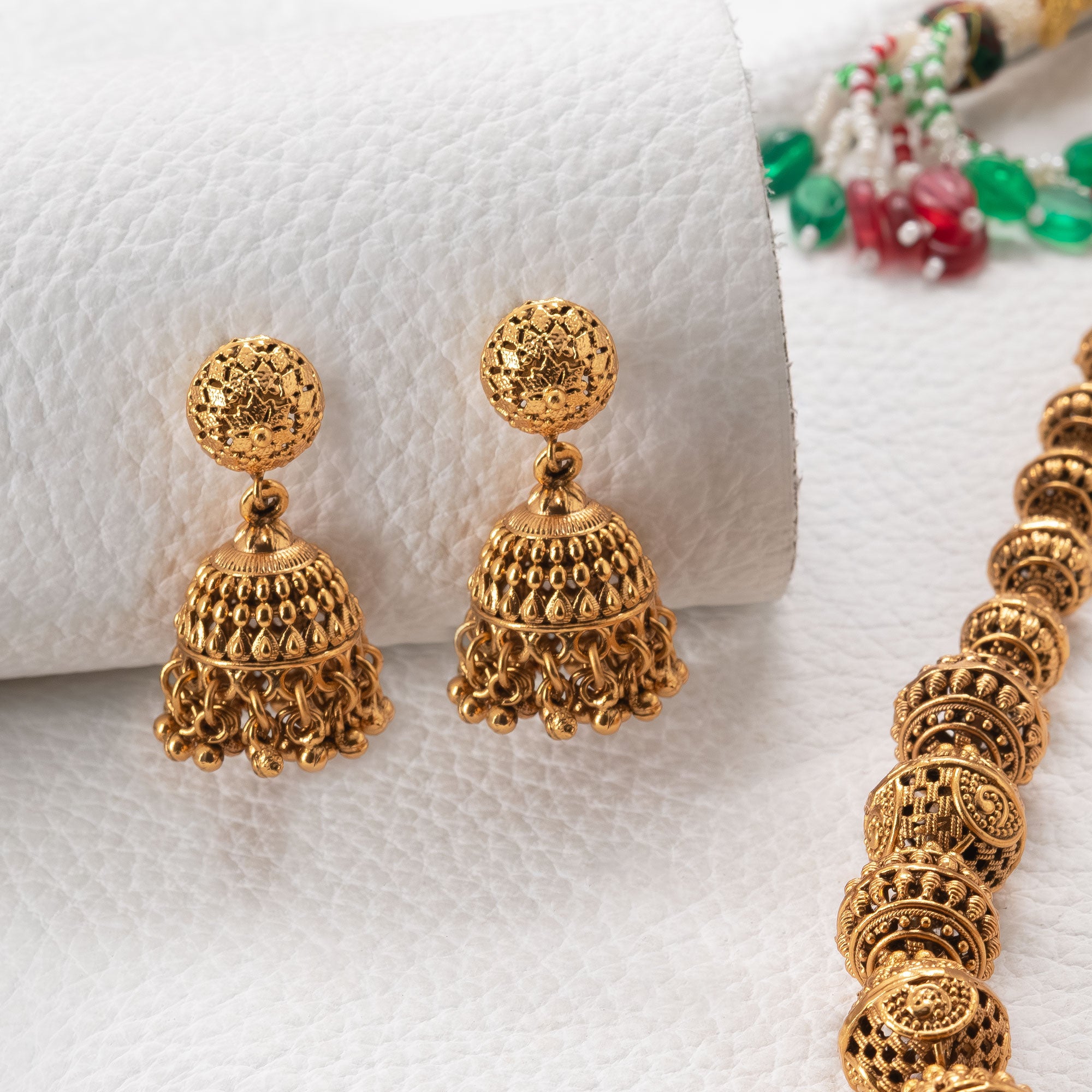 Trendy Small Rudraksha Necklace Set