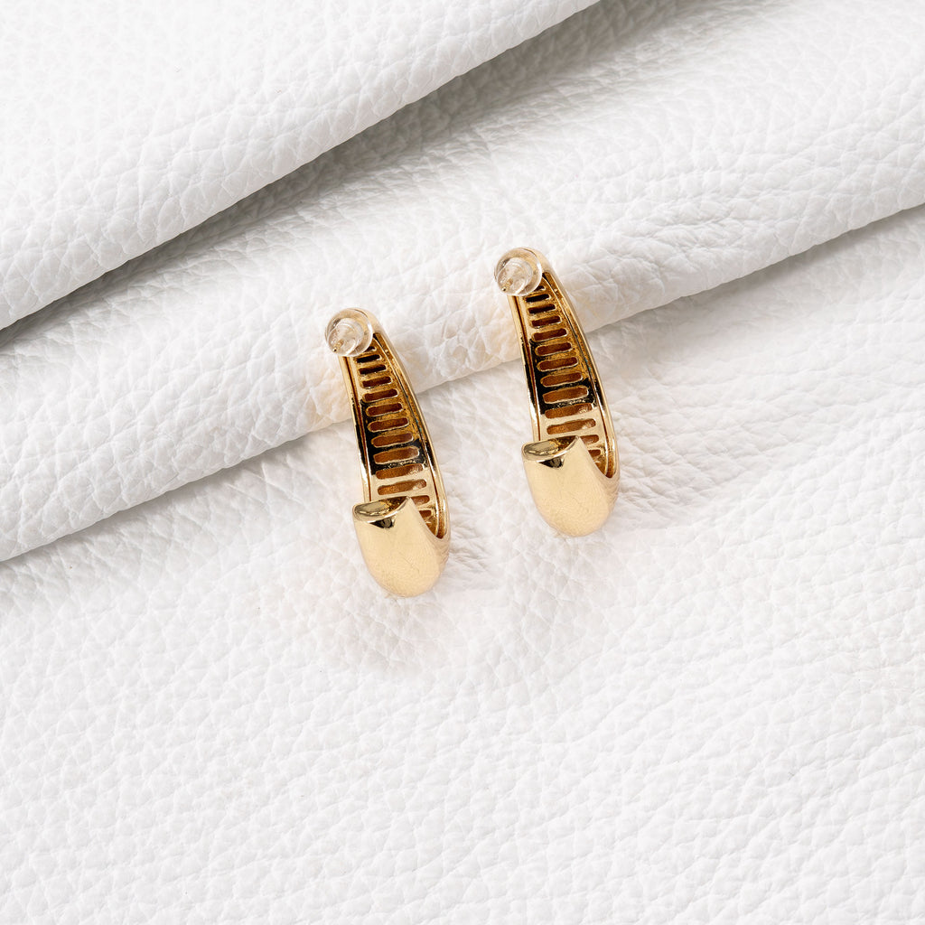 Trendy Half Moon Earring Set