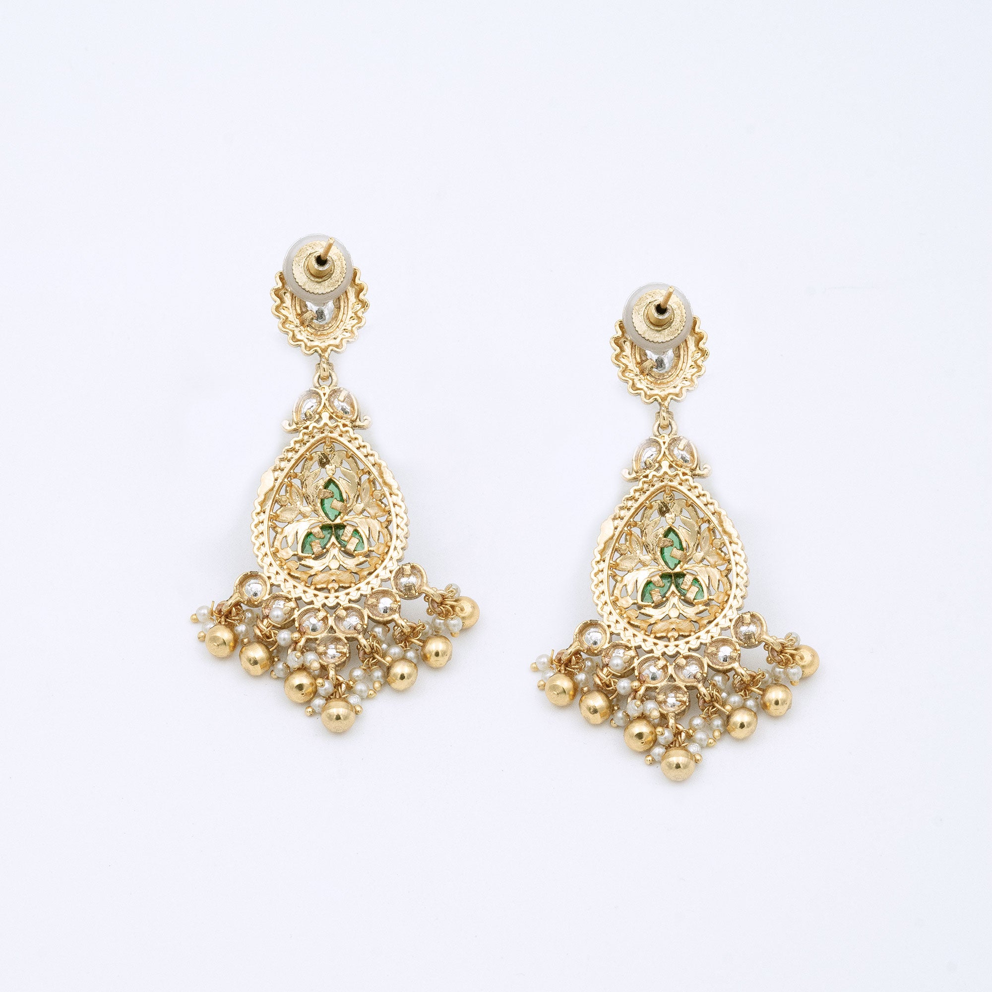 Traditional Round Top Spear Earring Set