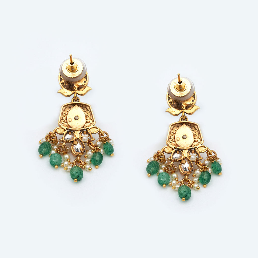 Traditional Floral Top Box Earring Set