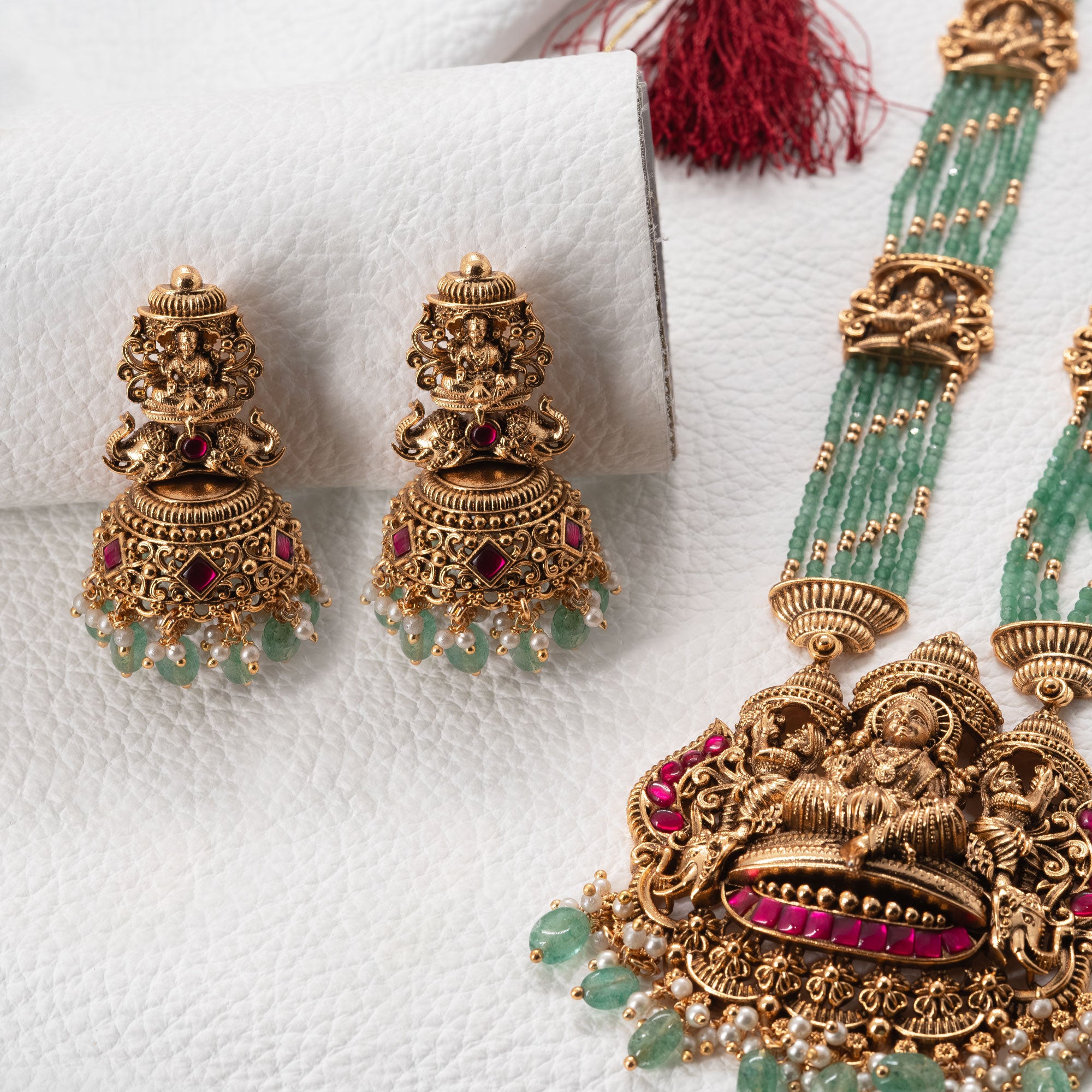 Trendy Lakshmi Haram Necklace Set