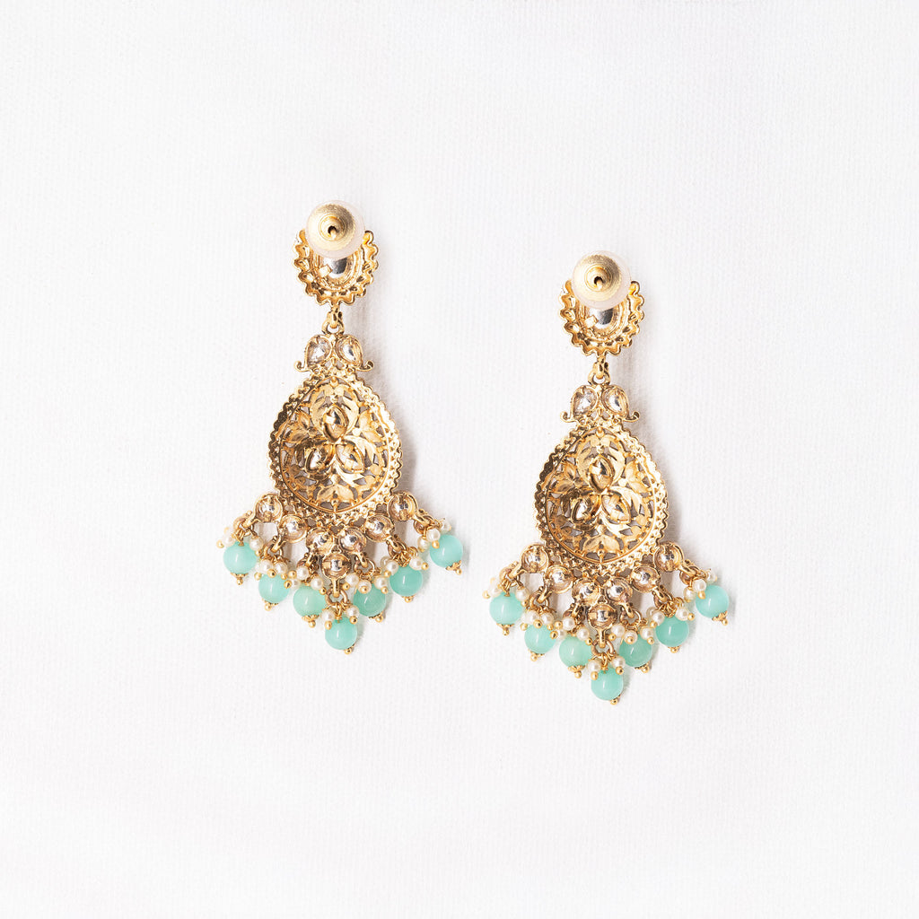 Traditional Round Top Spear Earring Set