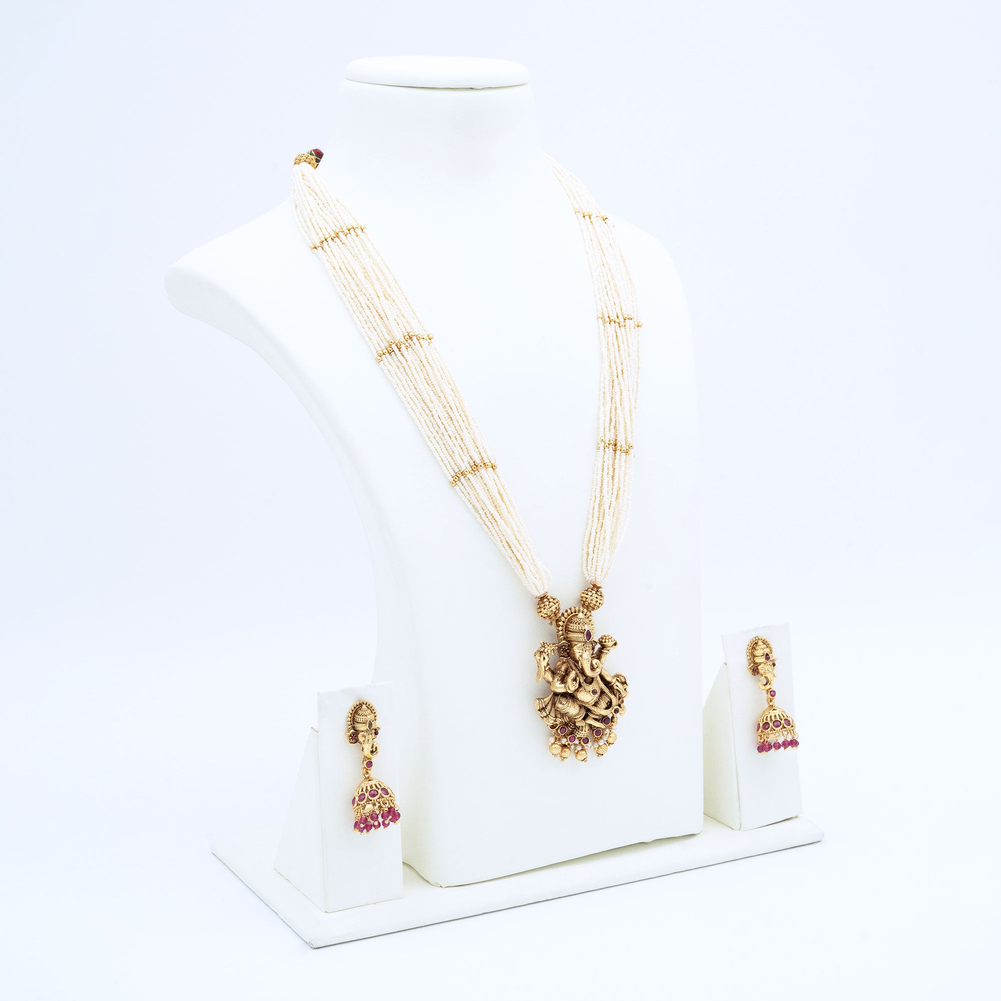 Trendy Ganesha Pendant Necklace Set