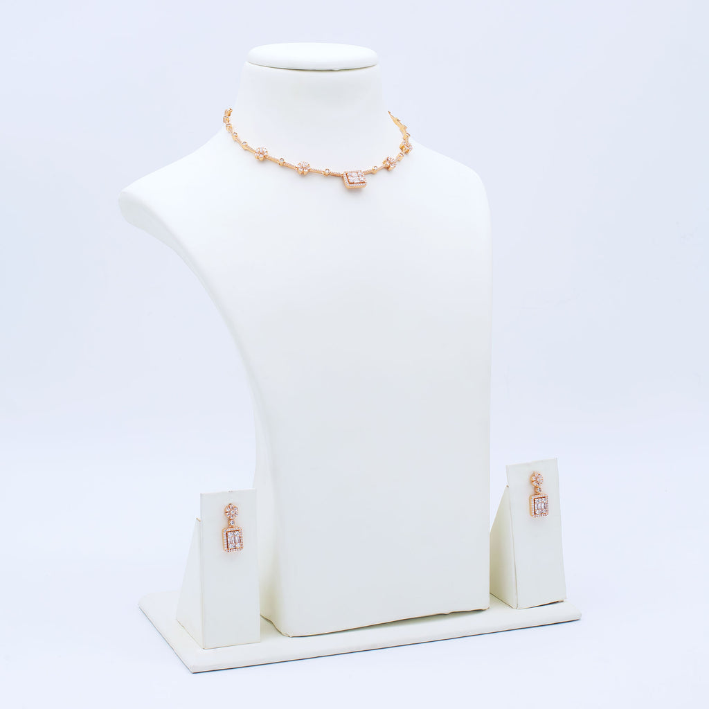 Modern Floral Box Necklace Set