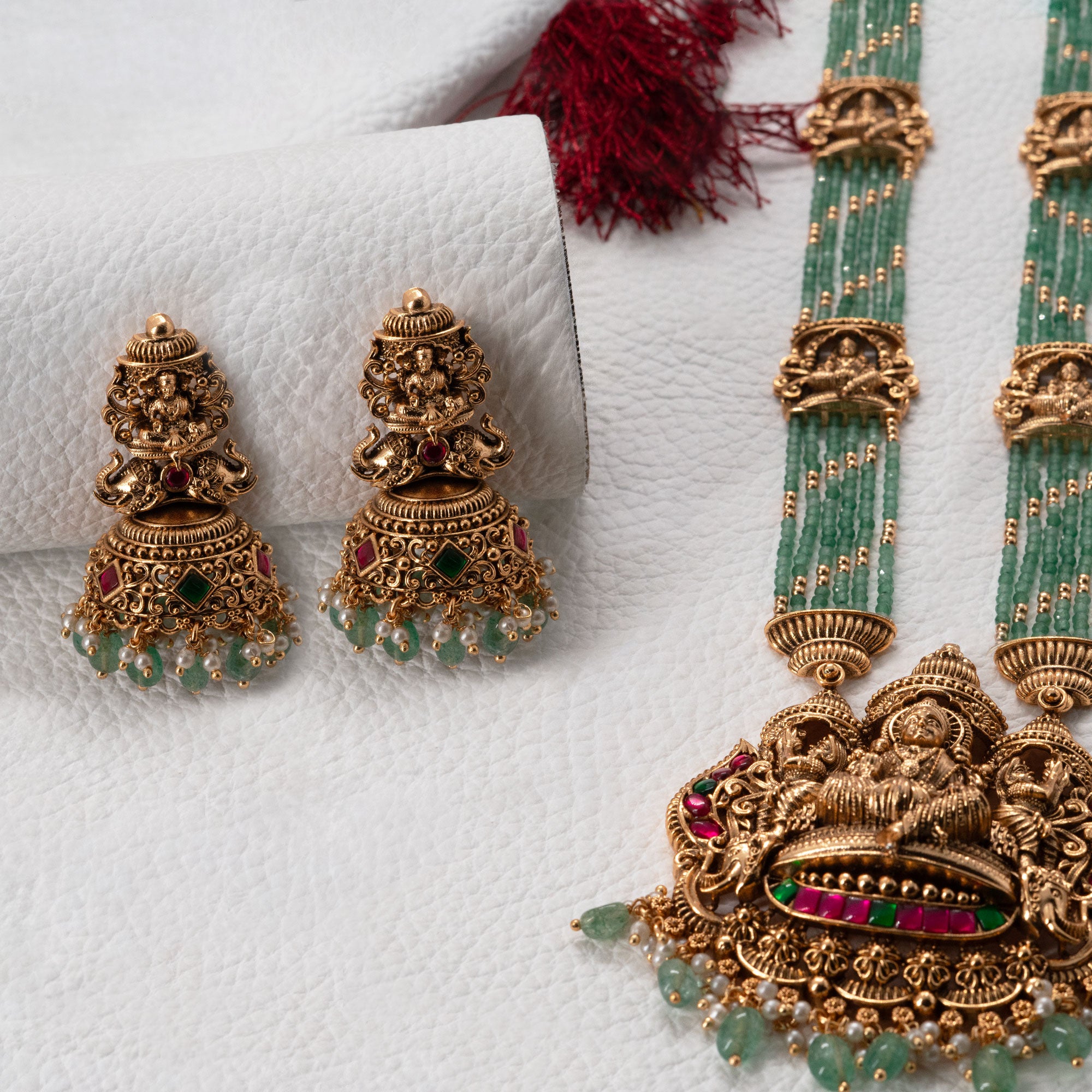 Trendy Lakshmi Haram Necklace Set