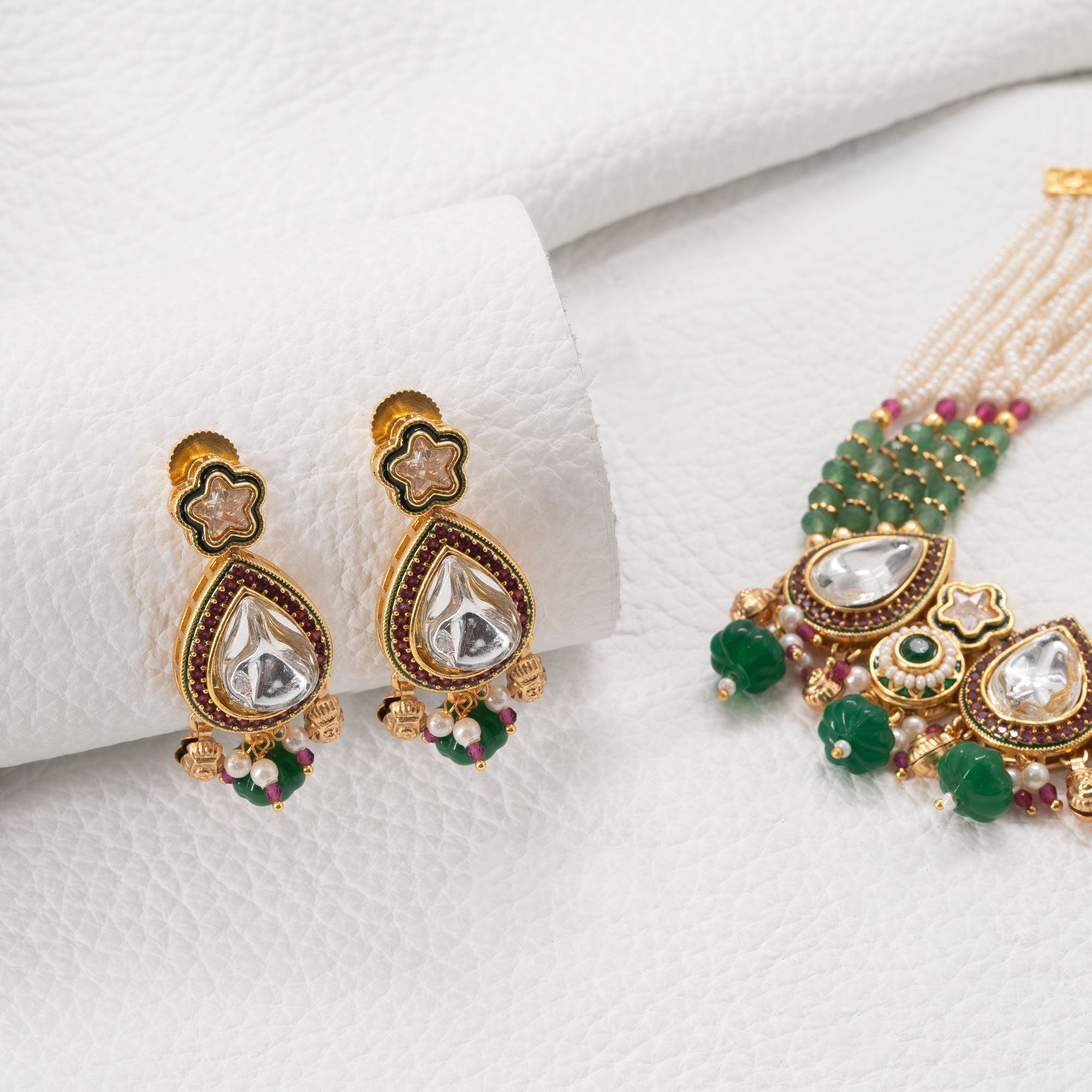 Traditional Rajwadi Necklace Set