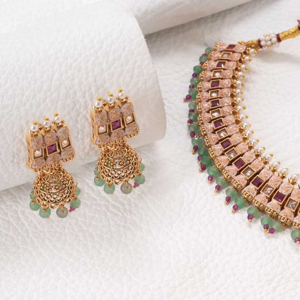 Traditional Meenakari Necklace Set