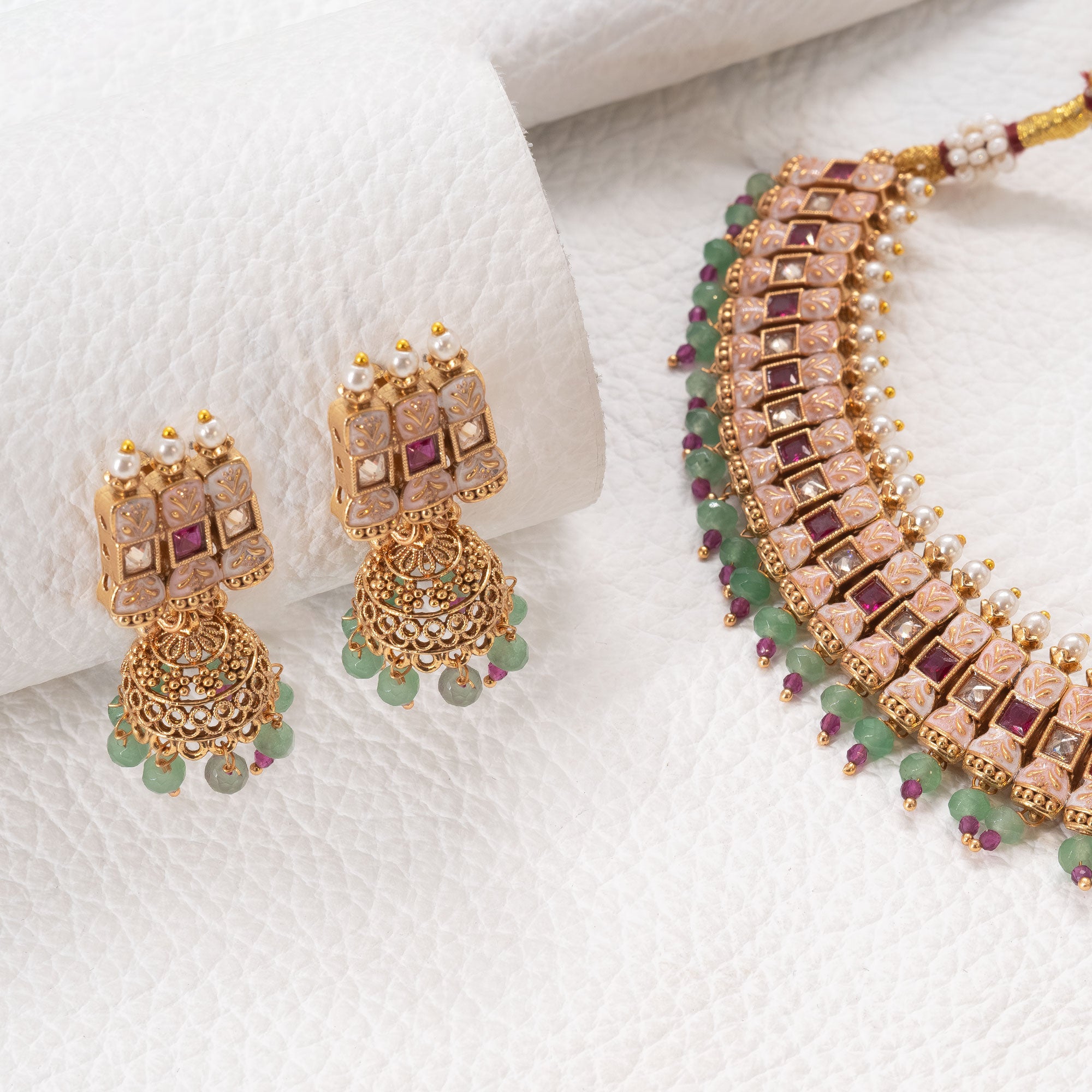 Traditional Meenakari Necklace Set
